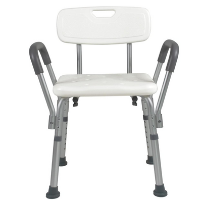 Silla  De Ducha Con Respaldo Y  Descansa Brazos 100 Kg