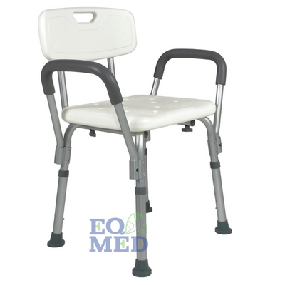 Silla  De Ducha Con Respaldo Y  Descansa Brazos 100 Kg