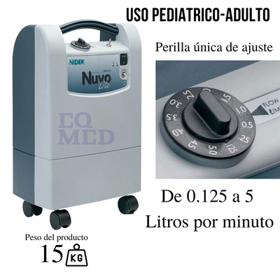 Concentrador De Oxigeno 5 Litros Americano Nuvo Lite Nidek
