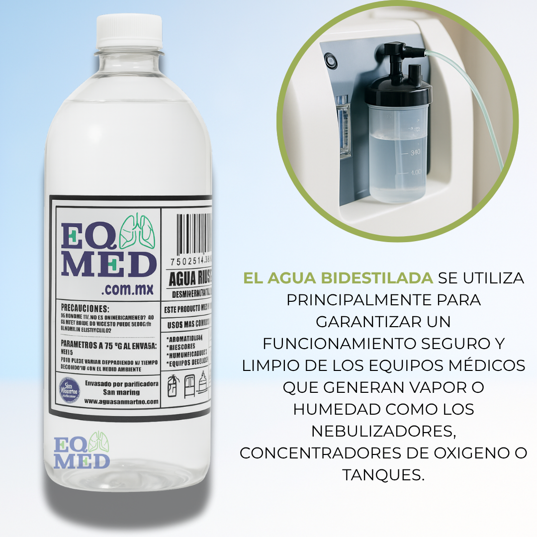 Agua Bidestilada 6 Pc De 1 Lt Desmineralizada Desionizada
