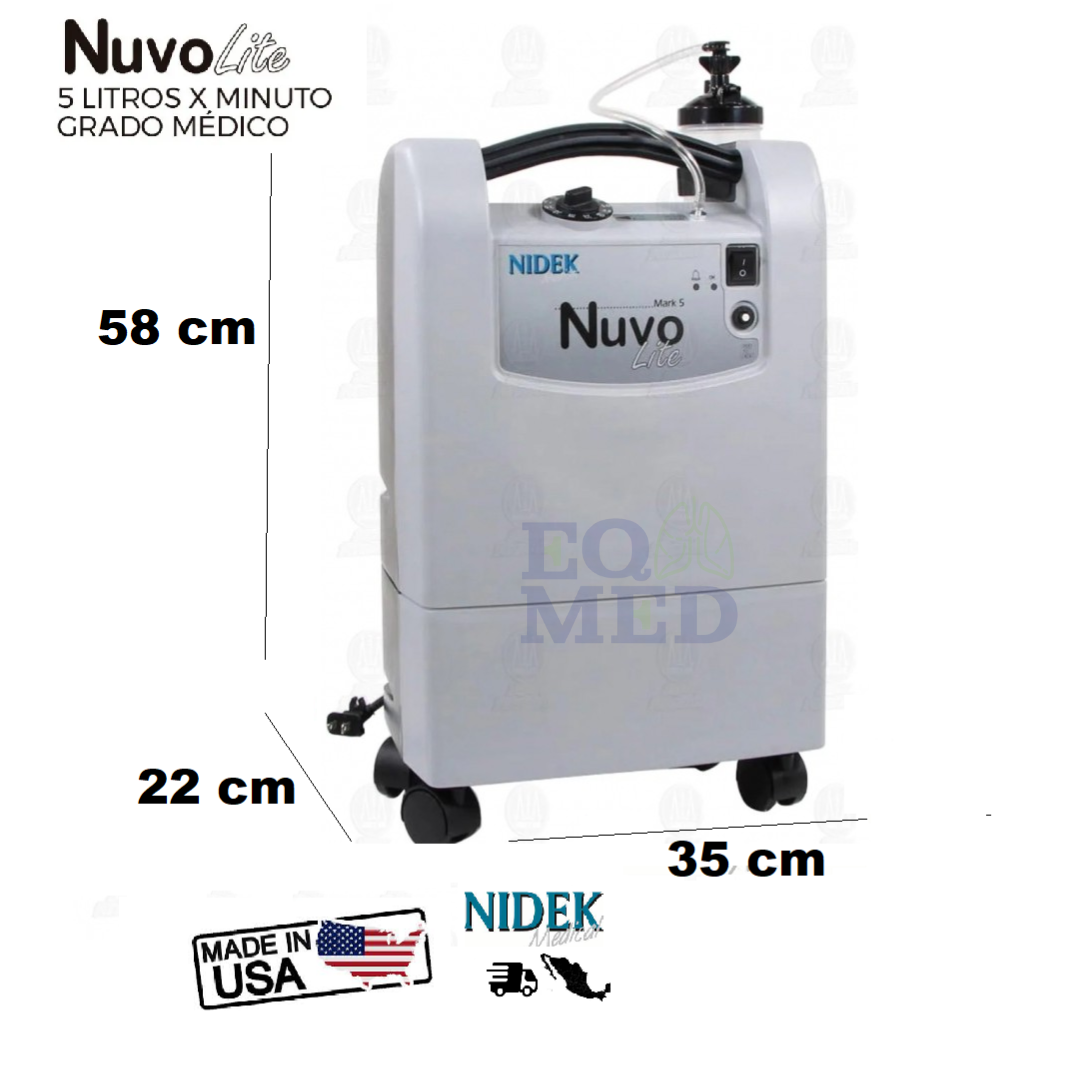 Concentrador De Oxigeno 5 Litros Americano Nuvo Lite Nidek