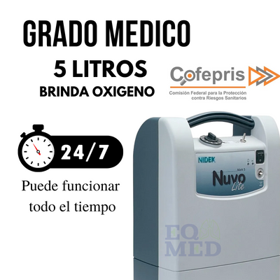 Concentrador De Oxigeno 5 Litros Americano Nuvo Lite Nidek