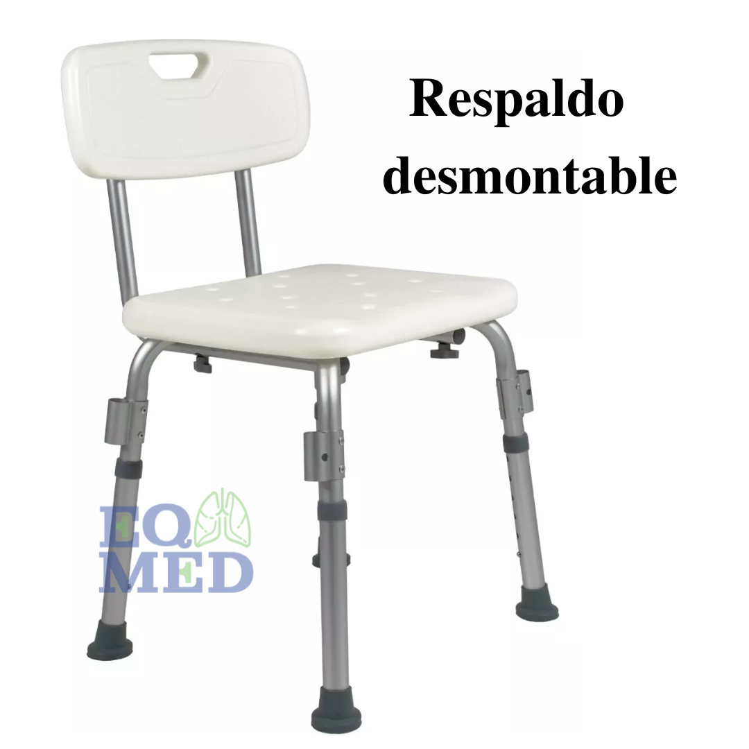 Silla  De Ducha Con Respaldo Y  Descansa Brazos 100 Kg