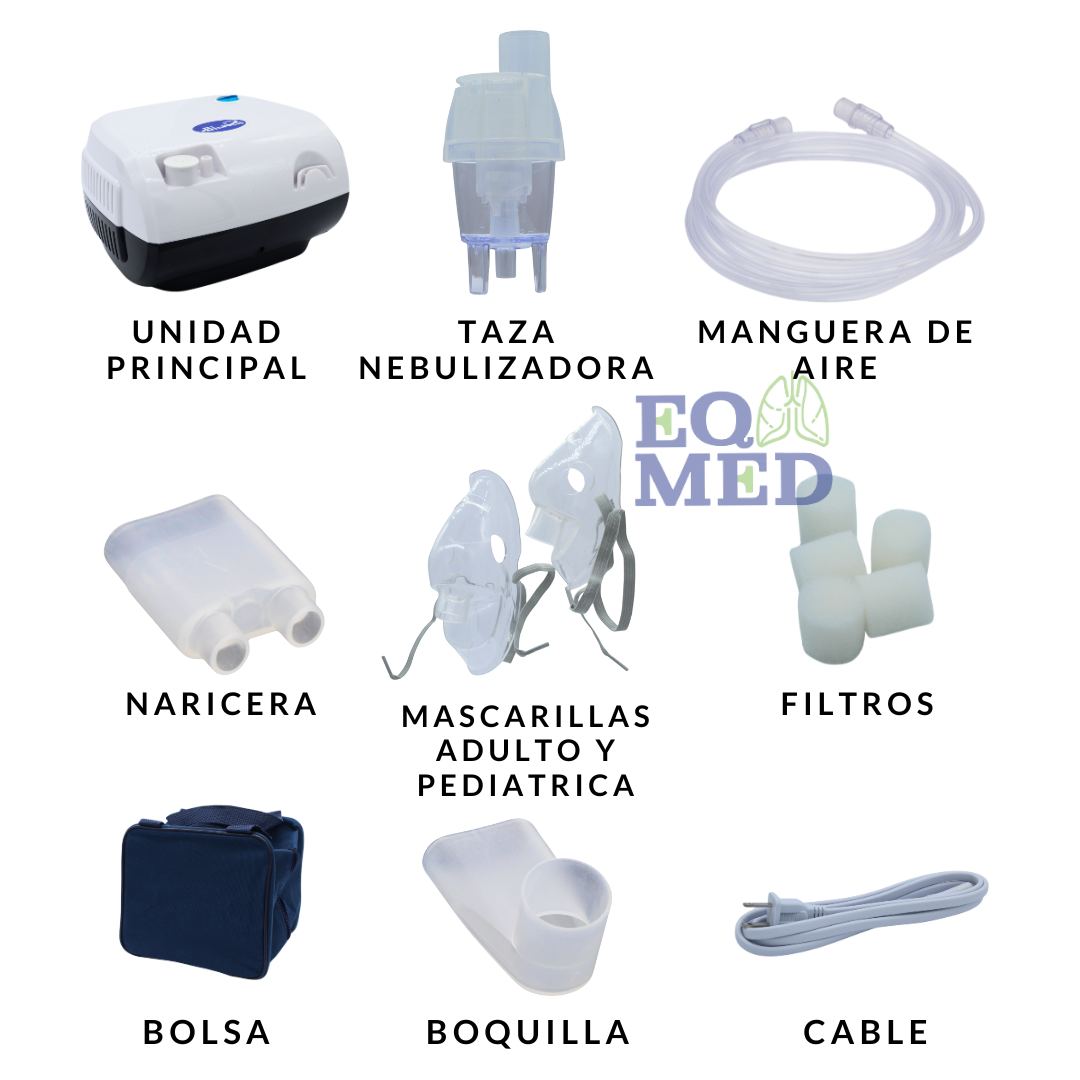 Nebulizador Adulto E Infantil Con Mascarillas Niño Y Adulto