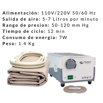 Colchon De Presion Alterna De Lujo Antiescaras Ulceras 135kg