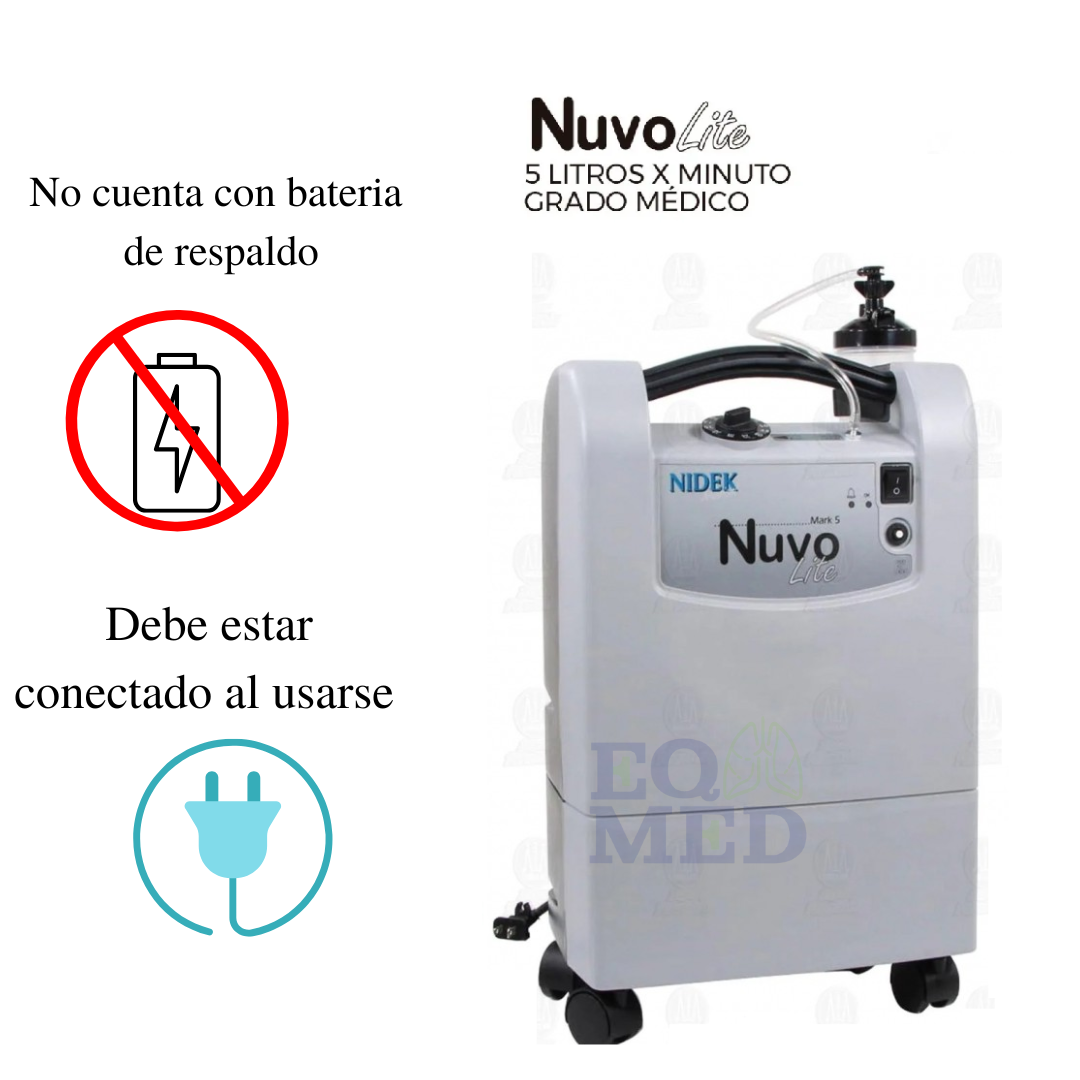 Concentrador De Oxigeno 5 Litros Americano Nuvo Lite Nidek