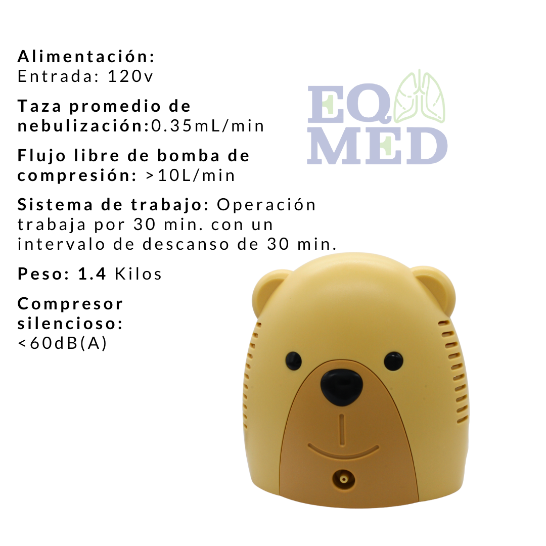 Nebulizador  Compresor Pediatrico/infantil Con Mascarilla