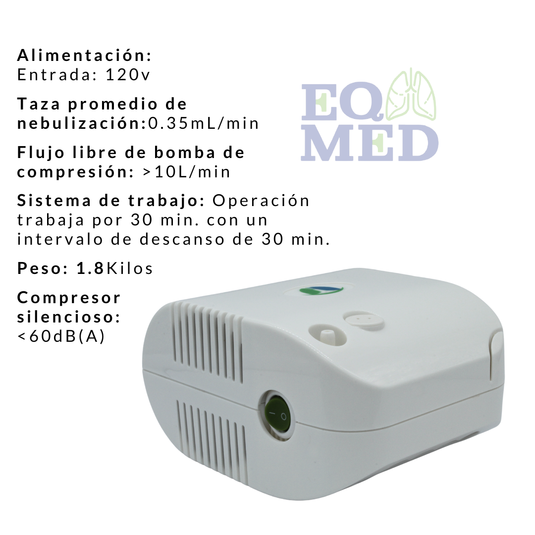 Nebulizador Compresor  Adulto/infantil Accesorios Silencioso
