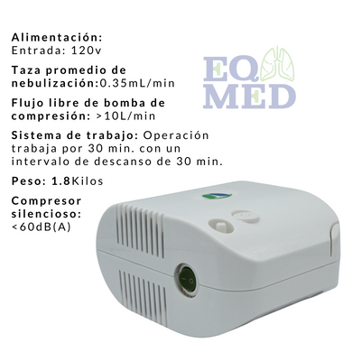 Nebulizador Compresor  Adulto/infantil Accesorios Silencioso
