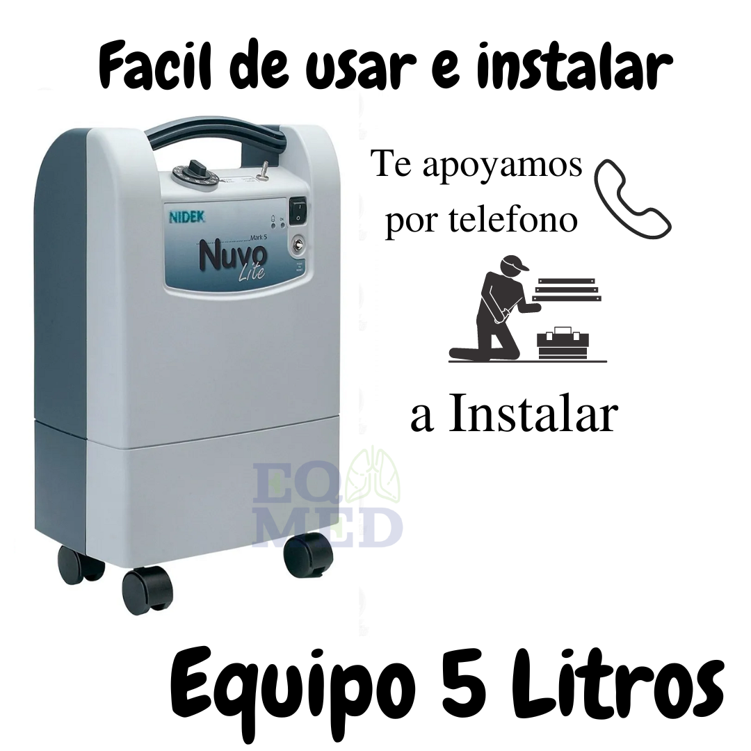 Concentrador De Oxigeno 5 Litros Americano Nuvo Lite Nidek